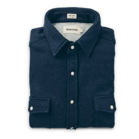 The Glacier Shirt in Indigo French Terry: Featured Image