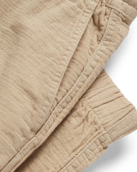 material shot of the pockets on The Apres Pant in Khaki Double Cloth, Bottoms by Taylor Stitch