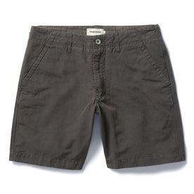 flatlay of The Morse Short in Dark Charcoal Linen