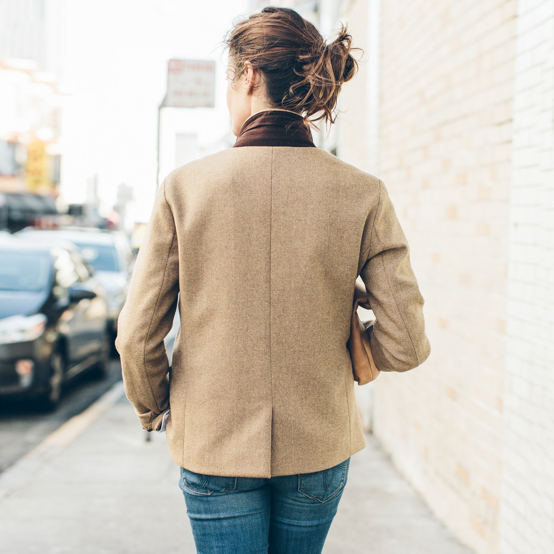 The Telegraph Blazer in Camel Italian Herringbone: Alternate Image 6, Outerwear by Taylor Stitch