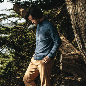 Our fit model wearing The Jack in Indigo Star.
