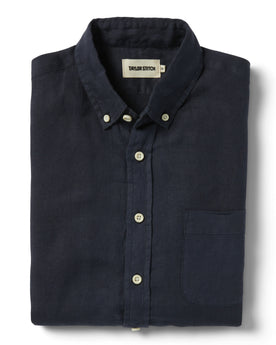 flatlay of The Jack in Navy Linen, Wovens by Taylor Stitch