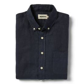 flatlay of The Jack in Navy Linen