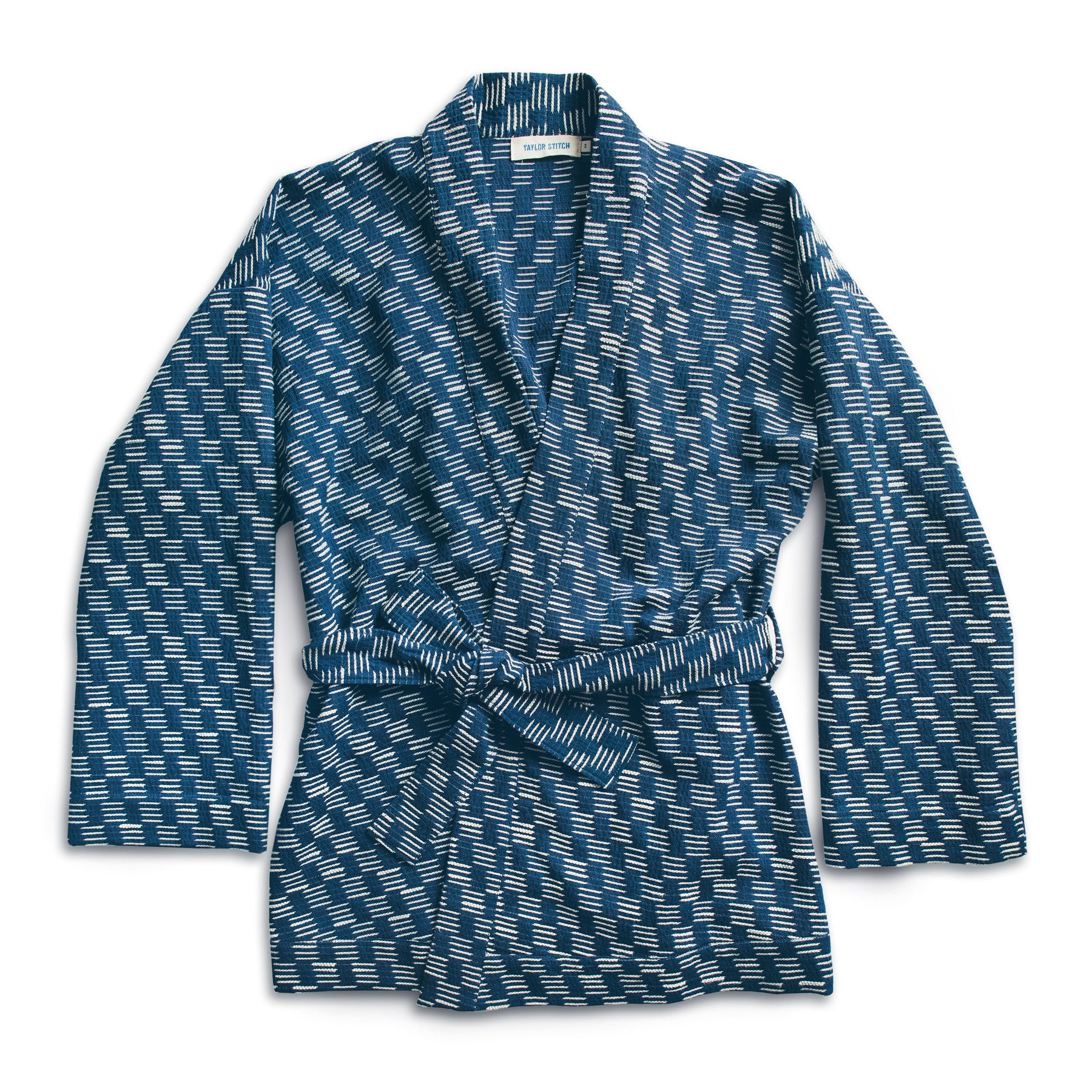 The Kimono in Indigo Dyed Jacquard: Featured Image, Outerwear by Taylor Stitch