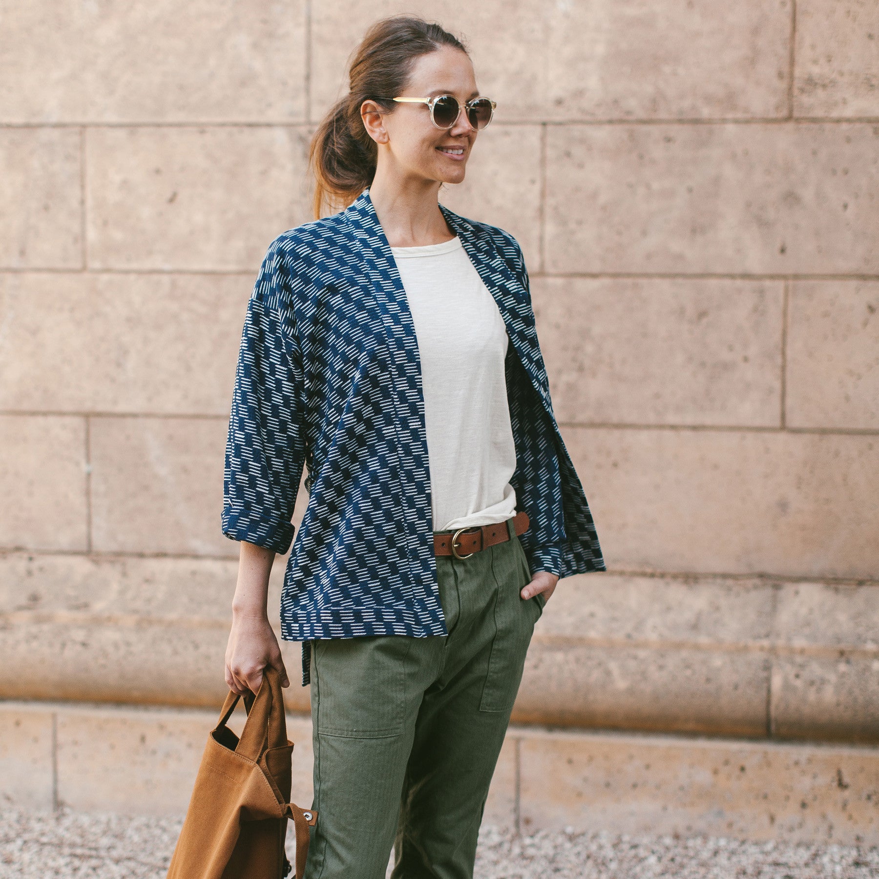 The Kimono in Indigo Dyed Jacquard: Alternate Image 2, Outerwear by Taylor Stitch