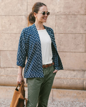 The Kimono in Indigo Dyed Jacquard: Alternate Image 2, Outerwear by Taylor Stitch