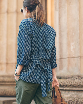 The Kimono in Indigo Dyed Jacquard: Alternate Image 3, Outerwear by Taylor Stitch