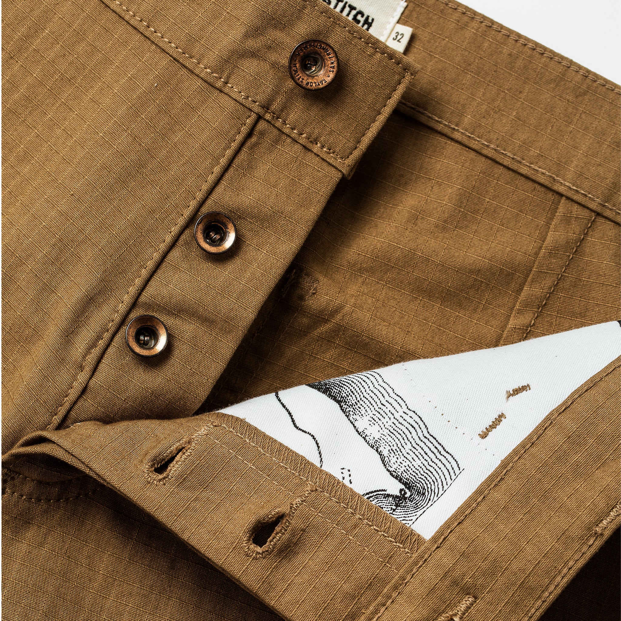 The Camp Short in British Khaki Ripstop: Alternate Image 6, Shorts by Taylor Stitch