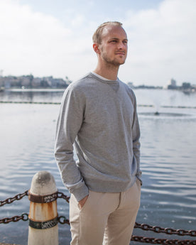 The Crewneck Sweatshirt in Heather Grey French Terry: Alternate Image 4, Knits by Taylor Stitch