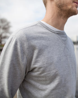 The Crewneck Sweatshirt in Heather Grey French Terry: Alternate Image 3, Knits by Taylor Stitch