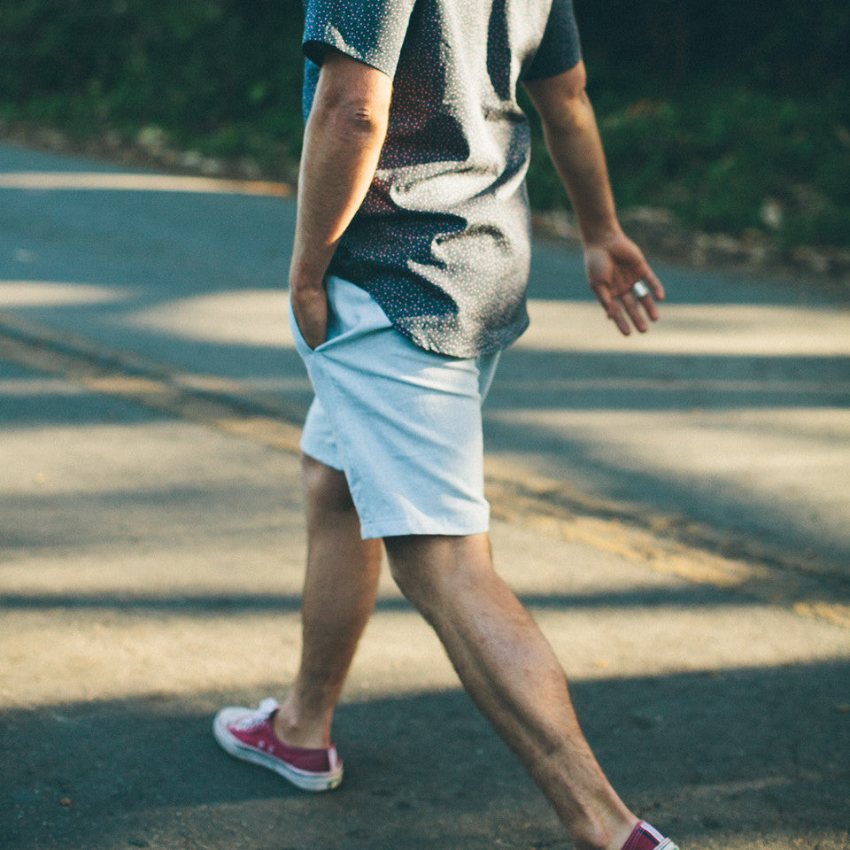 Sun Bleached Indigo Linen and Cotton Leisure Shorts: Alternate Image 4, Pants by Taylor Stitch