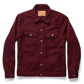 The Long Haul Jacket in Burgundy Melton Wool - featured image