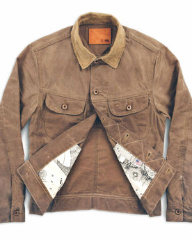 waxed canvas jacket detail, Outerwear by Taylor Stitch