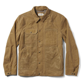The Lined Longshore Jacket in Harvest Tan Waxed Canvas - featured image