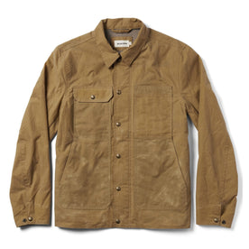 The Lined Longshore Jacket in Harvest Tan Waxed Canvas - featured image