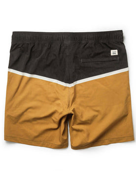 flatlay of The Bayberry Trunk in Sandbar, from the back, Bottoms by Taylor Stitch