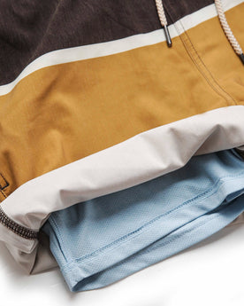 material shot of BreezeKnit liner on The Bayberry Trunk in Sandbar, Bottoms by Taylor Stitch