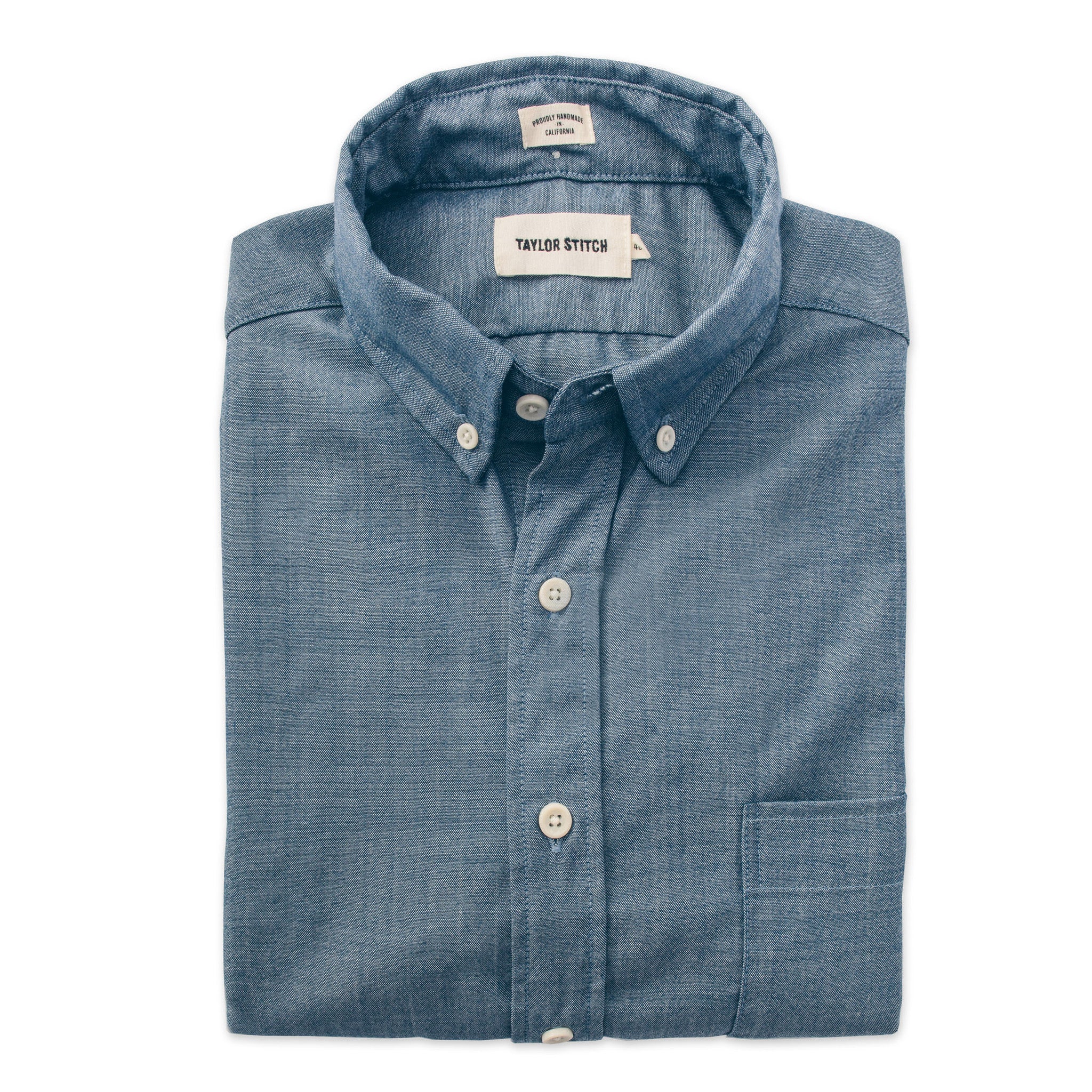 The Short Sleeve Jack in Sky Blue Chambray: Featured Image, Wovens by Taylor Stitch