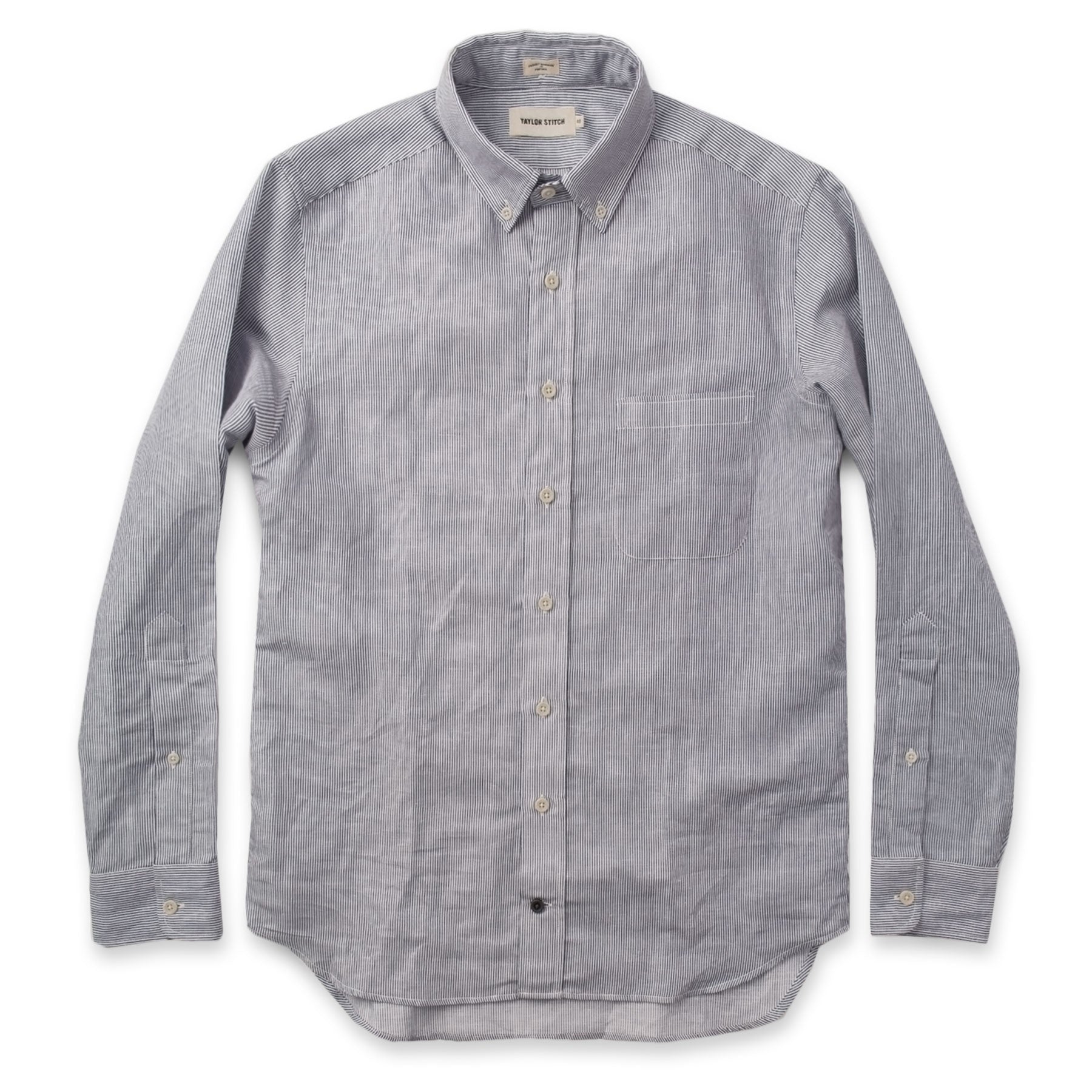 The Jack in Navy Striped Cotton & Linen: Featured Image, Wovens by Taylor Stitch