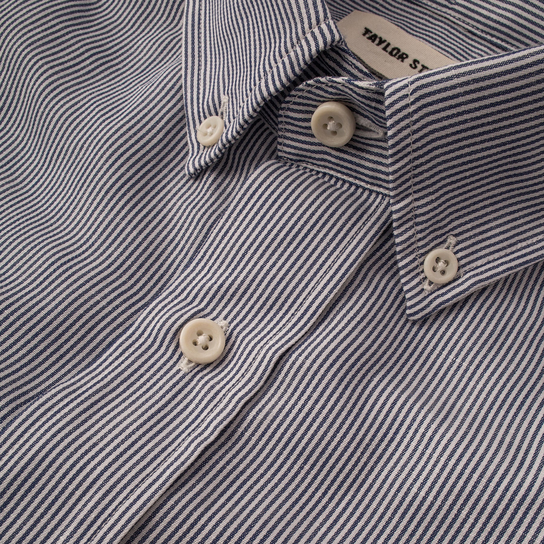 The Jack in Navy Striped Cotton & Linen: Alternate Image 1, Wovens by Taylor Stitch