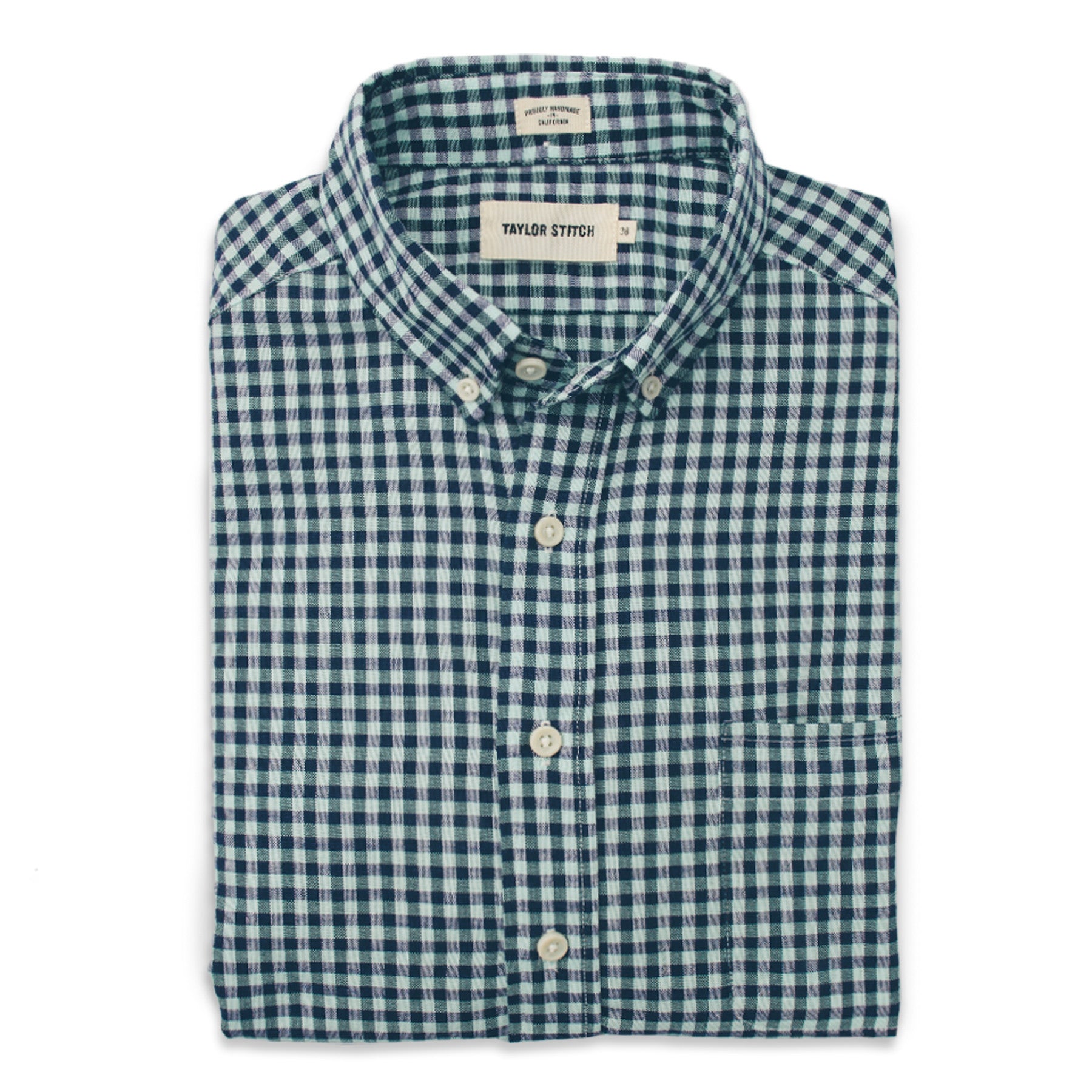 The Jack in Mint Gingham Oxford: Featured Image, Wovens by Taylor Stitch