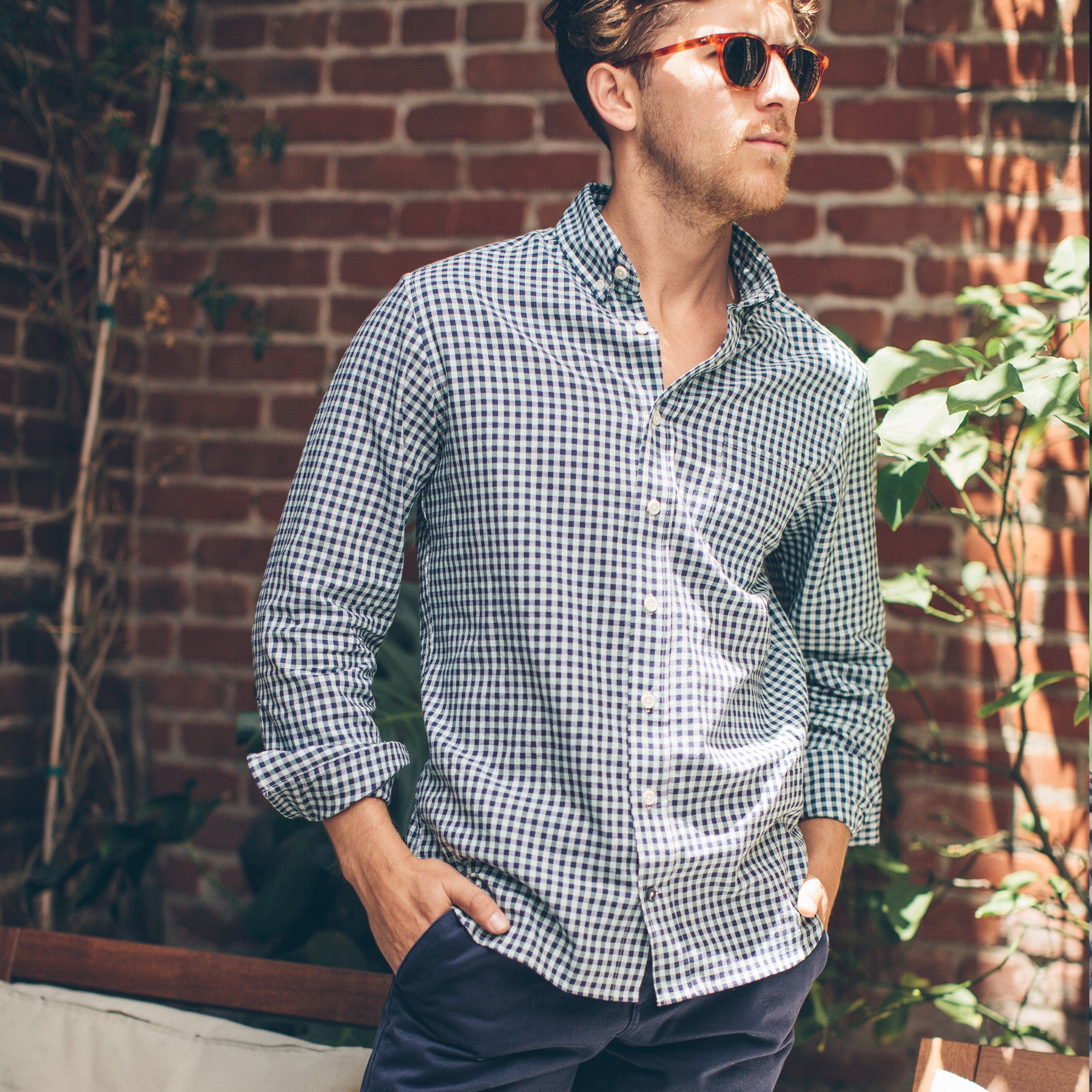 The Jack in Mint Gingham Oxford: Alternate Image 1, Wovens by Taylor Stitch