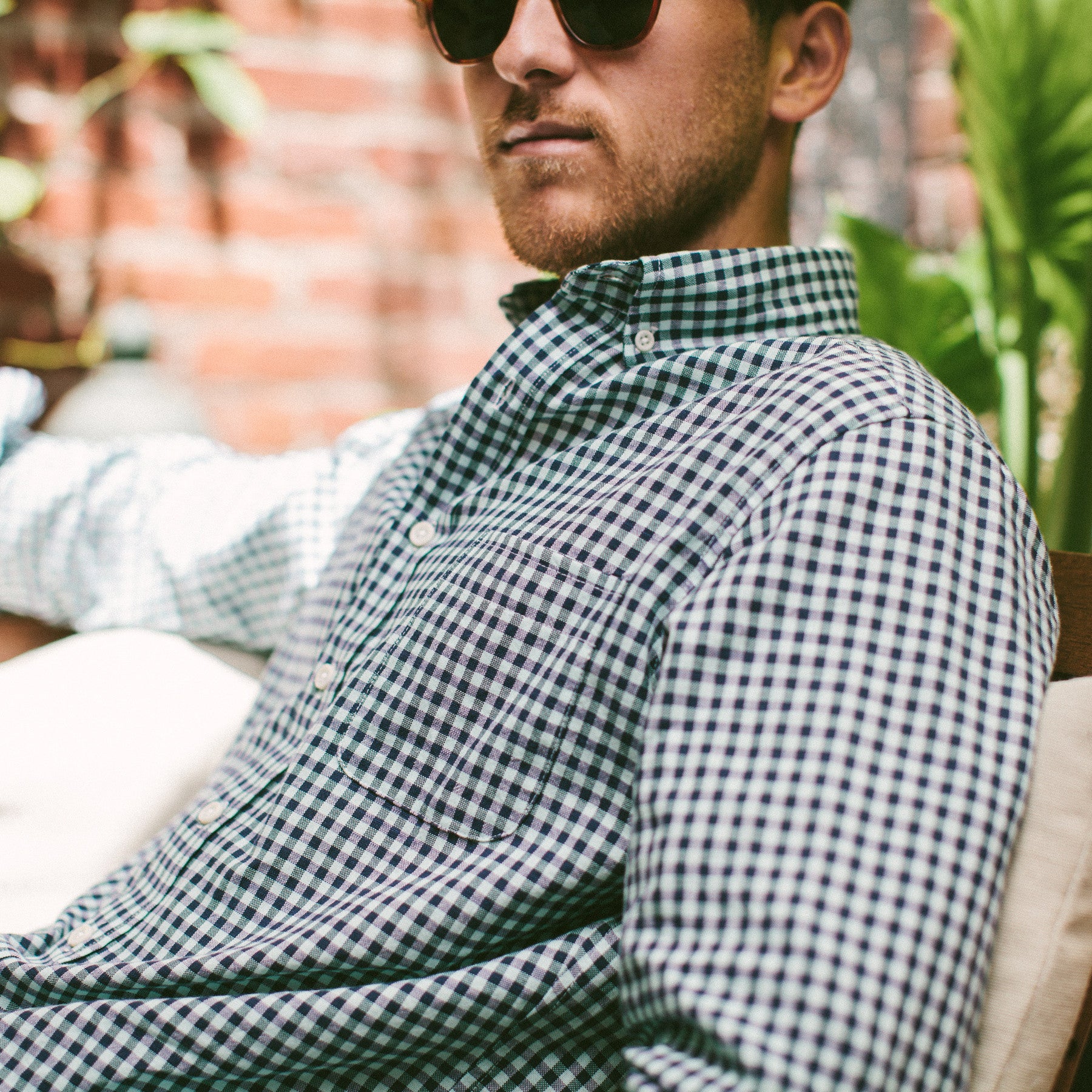 The Jack in Mint Gingham Oxford: Alternate Image 2, Wovens by Taylor Stitch