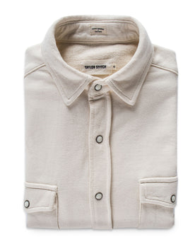 The Glacier Shirt in Natural French Terry: Featured Image, Wovens by Taylor Stitch