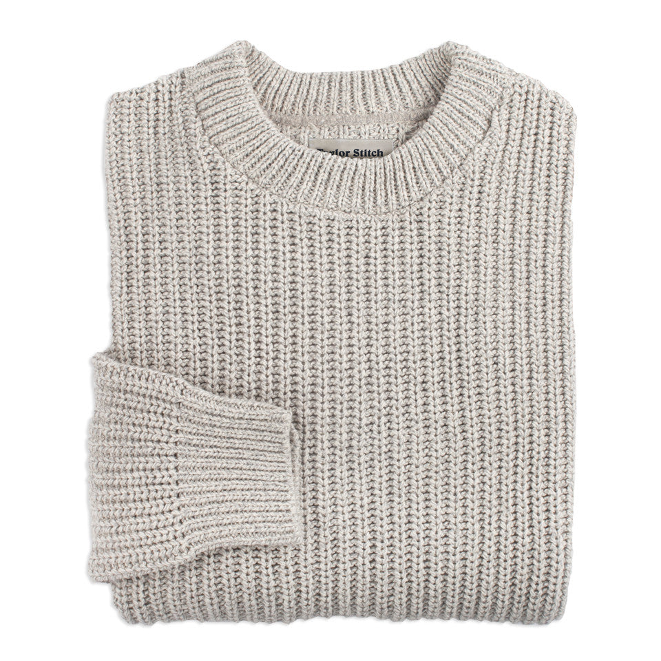The Whaler Sweater in Ash: Featured Image, Knits by Taylor Stitch