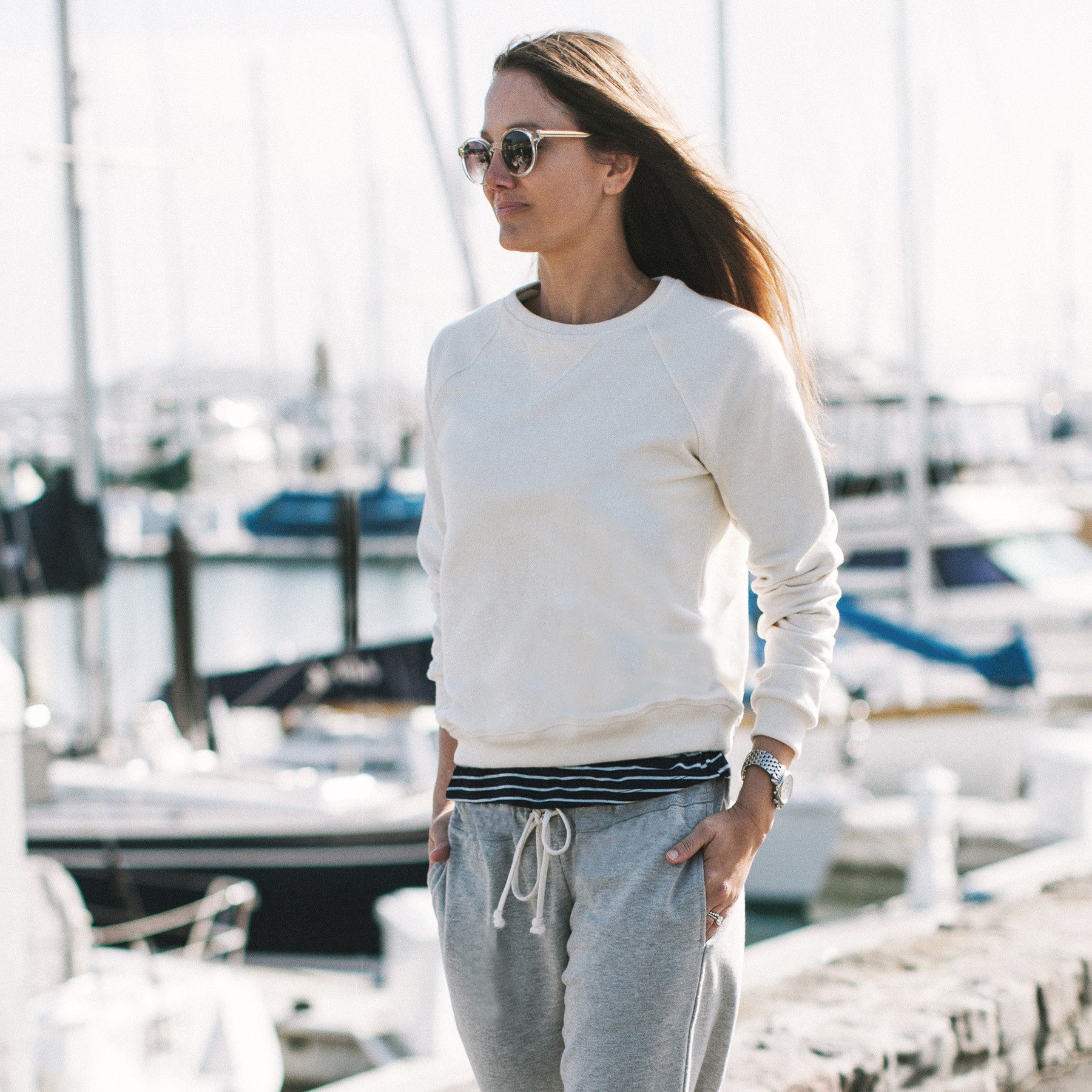 The Weekend Sweatshirt in Natural: Alternate Image 1, Knits by Taylor Stitch