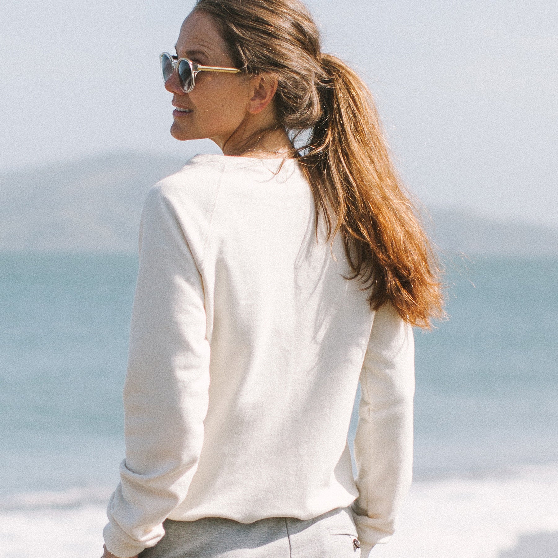 The Weekend Sweatshirt in Natural: Alternate Image 2, Knits by Taylor Stitch