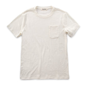 The Crewneck Pocket Tee in Natural Merino - featured image