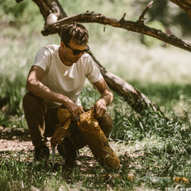 The Crewneck Pocket Tee in Natural Merino - featured image