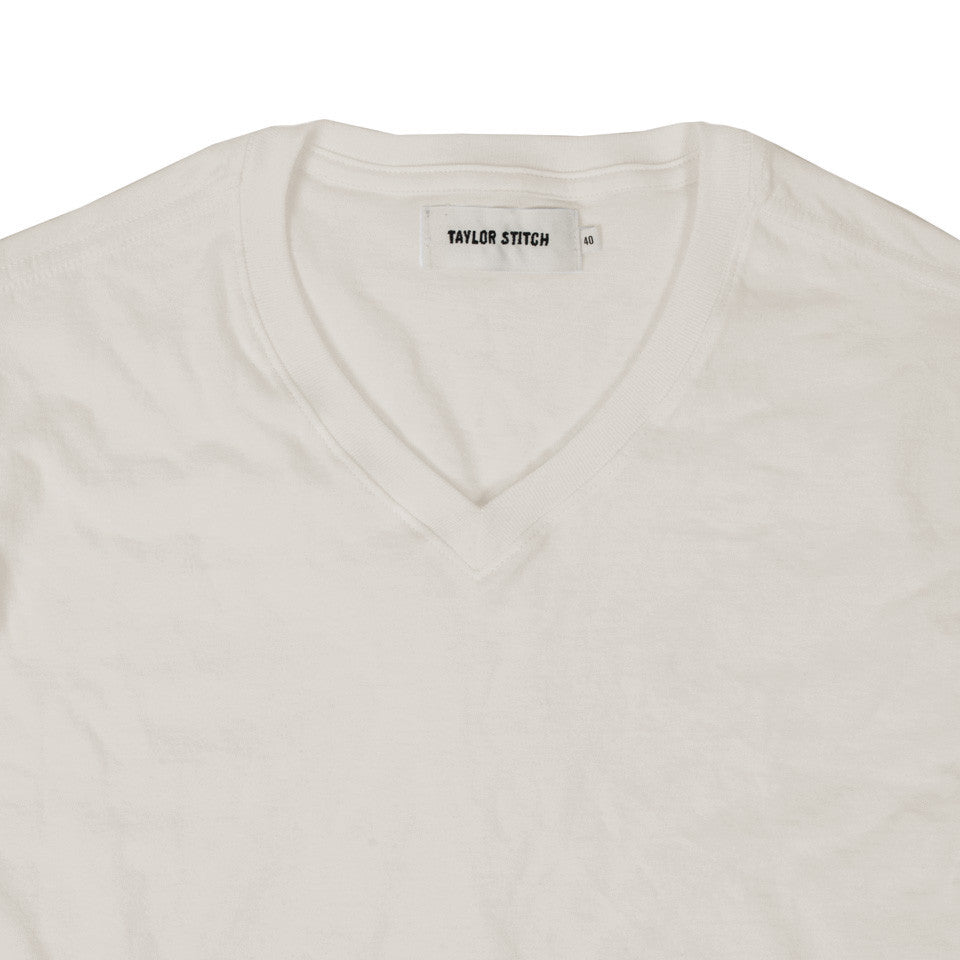 The V-Neck Tee in Natural: Alternate Image 2, Knits by Taylor Stitch