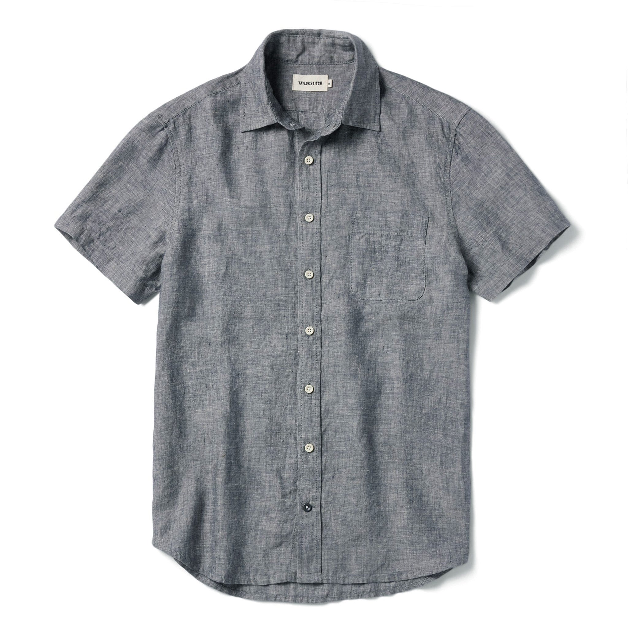 The Short Sleeve California in Navy Hemp: Featured Image, Wovens by Taylor Stitch