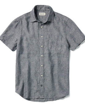 The Short Sleeve California in Navy Hemp: Featured Image, Wovens by Taylor Stitch