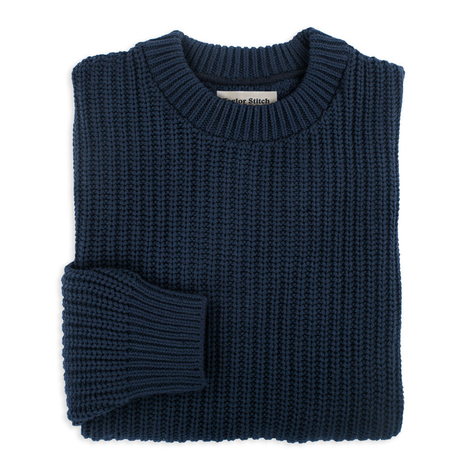 The Whaler Sweater in Navy: Featured Image, Knits by Taylor Stitch