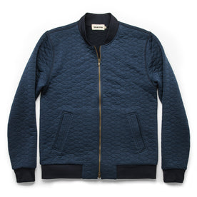 The Inverness Bomber in Navy Knit Quilt: Featured Image
