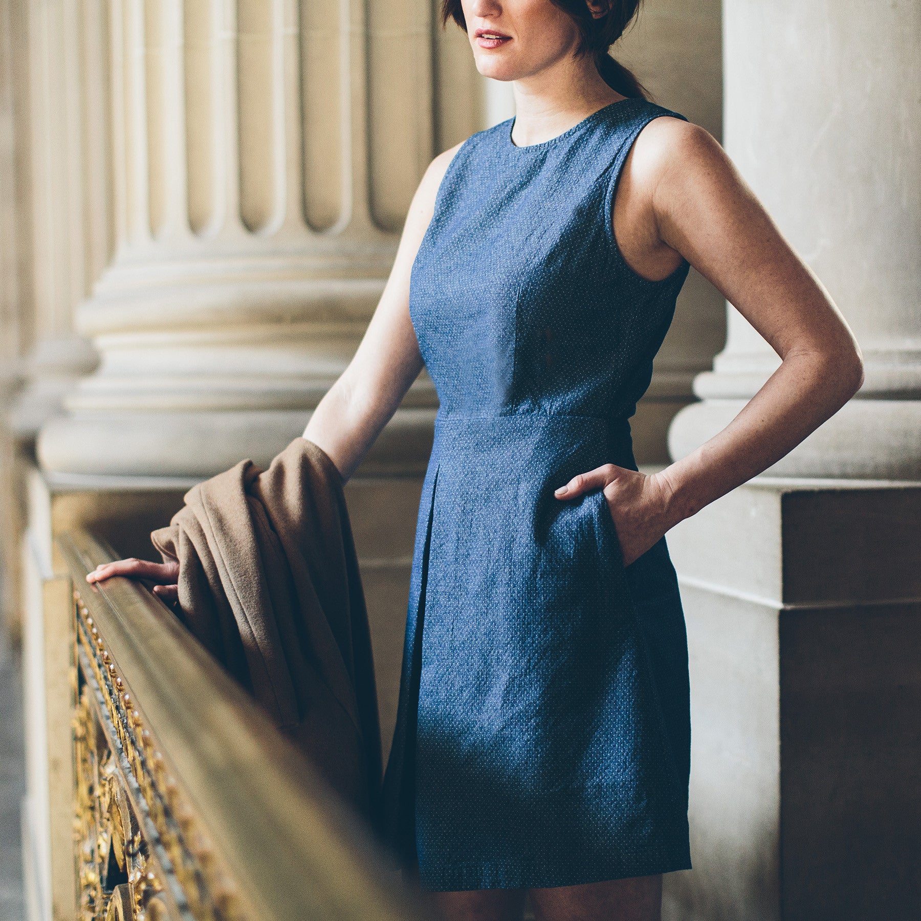 The Audrey Dress in Indigo Jacquard: Alternate Image 4, Dresses by Taylor Stitch