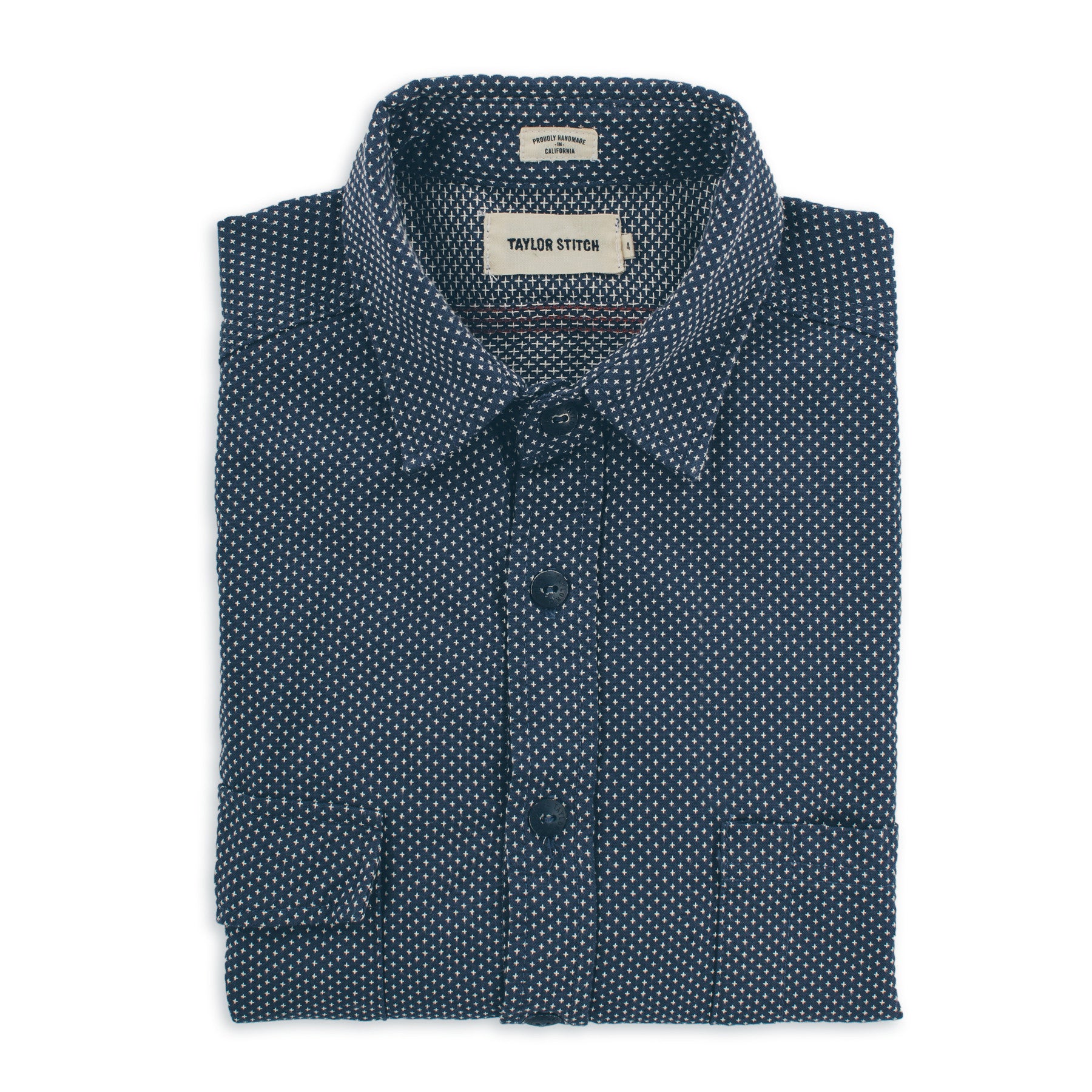 The Utility Shirt in Indigo Cross Jacquard: Featured Image, Wovens by Taylor Stitch