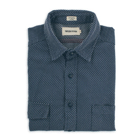The Utility Shirt in Indigo Cross Jacquard - featured image