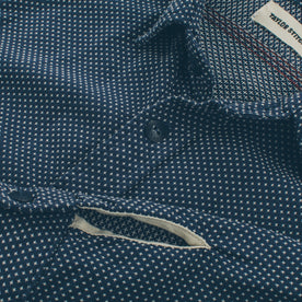 The Utility Shirt in Indigo Cross Jacquard - featured image