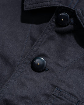 material shot of the buttons on The Ojai Jacket in Indigo, Outerwear by Taylor Stitch