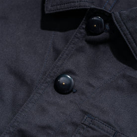 material shot of the buttons on The Ojai Jacket in Indigo