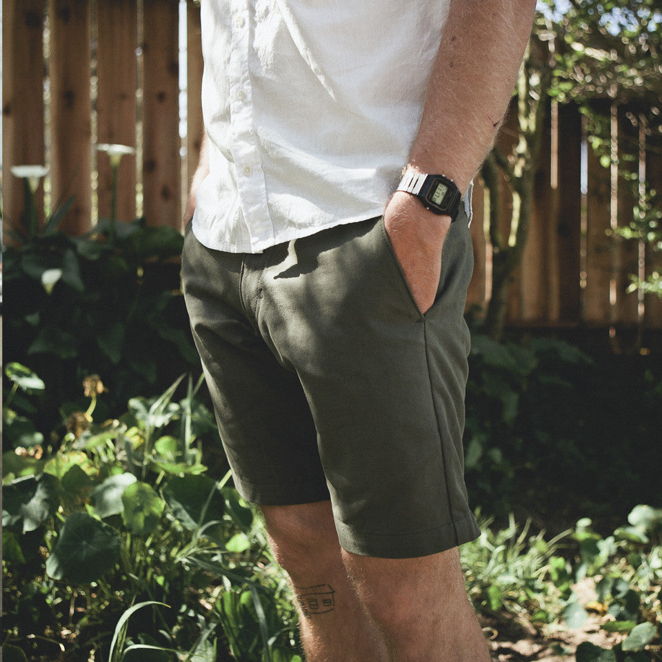Traveler Shorts in Olive Twill: Alternate Image 1, Shorts by Taylor Stitch
