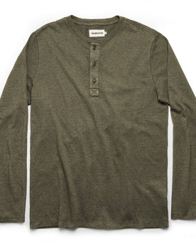 The Heavy Bag Henley in Fatigue Green: Featured Image, Knits by Taylor Stitch