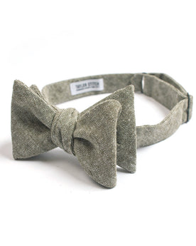 Olive Linen Chambray Bow Tie: Featured Image, Accessories by Taylor Stitch