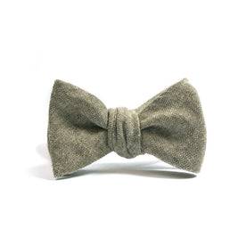 Olive Linen Chambray Bow Tie: Alternate Image 1
