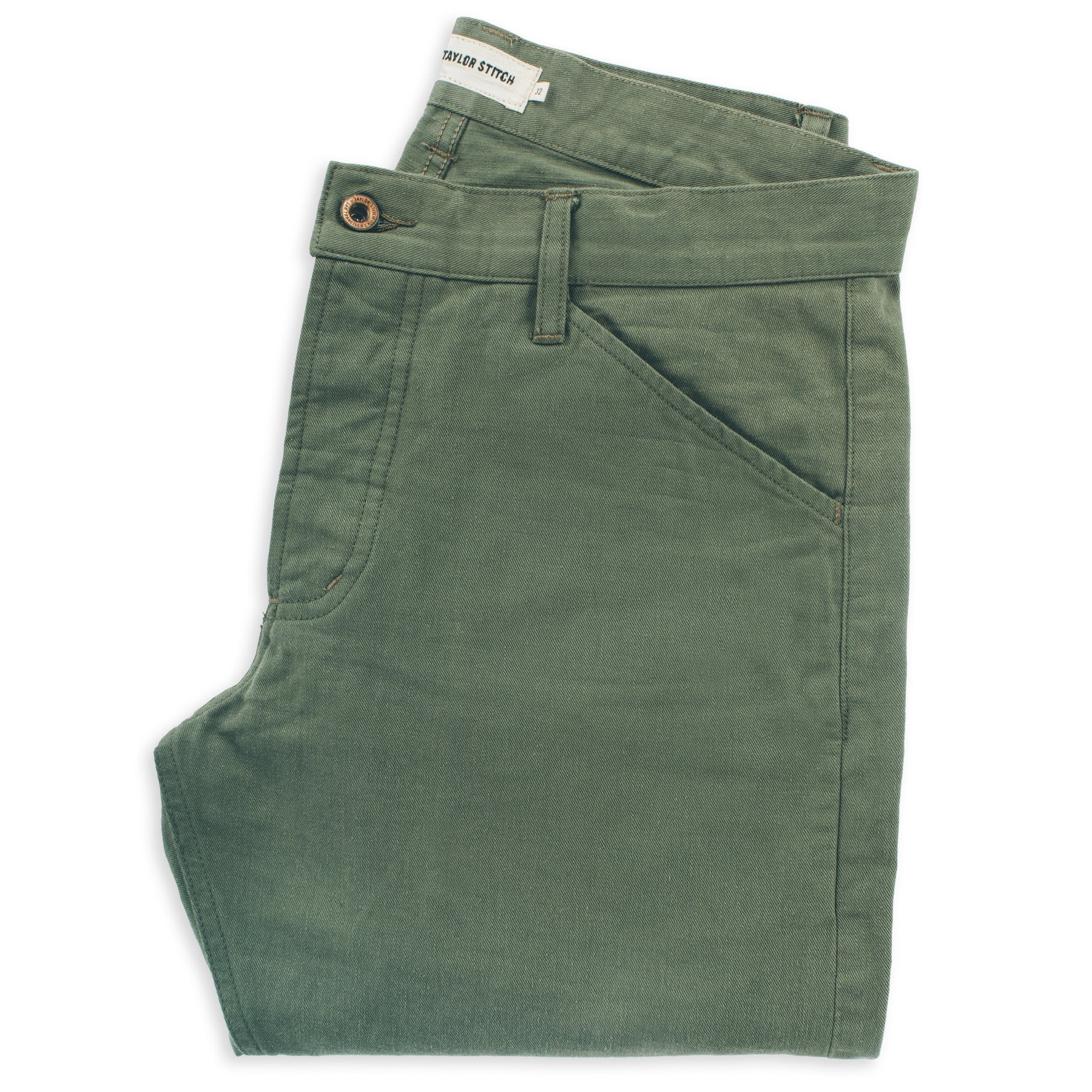 The Camp Pant in Olive Drab Selvage: Featured Image, Pants by Taylor Stitch