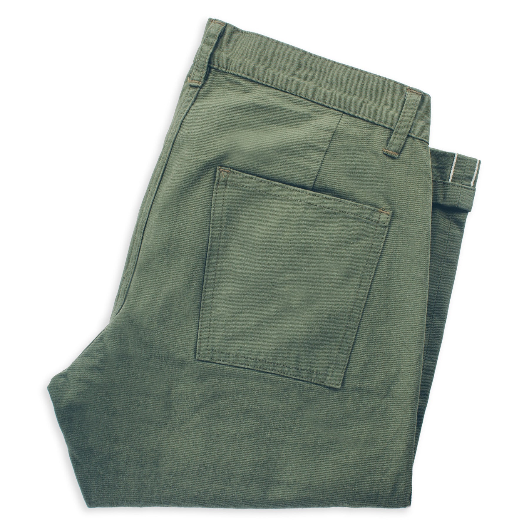 The Camp Pant in Olive Drab Selvage: Alternate Image 2, Pants by Taylor Stitch